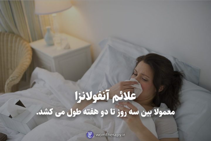 علائم آنفولانزا معمولا بین سه روز تا دو هفته طول می کشد.