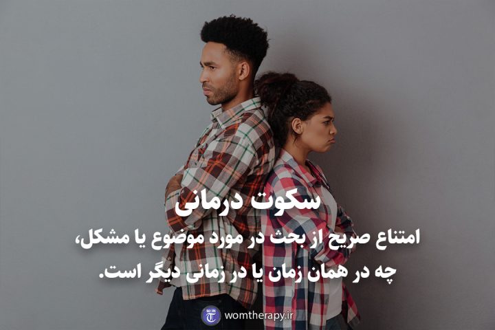 سکوت درمانی، امتناع صریح از بحث در مورد موضوع یا مشکل، چه در همان زمان یا در زمانی دیگر است.