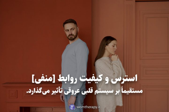 استرس و کیفیت روابط [منفی] مستقیماً بر سیستم قلبی عروقی تأثیر می‌گذارد.