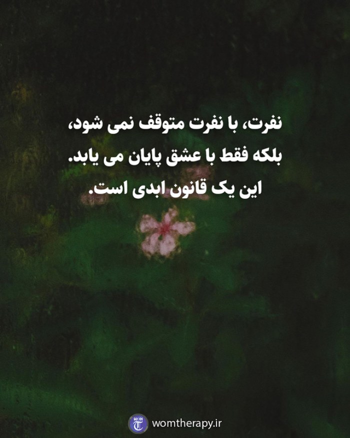 نفرت، با نفرت متوقف نمی شود، بلکه فقط با عشق پایان می یابد. این یک قانون ابدی است.