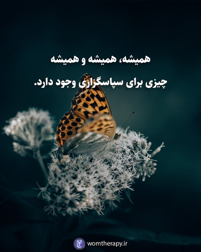 همیشه، همیشه و همیشه چیزی برای سپاسگزاری وجود دارد.